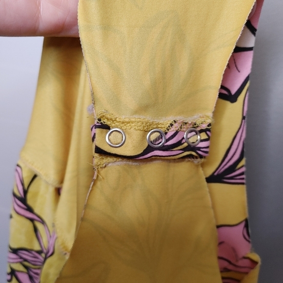 ZARA floral ruffle one shoulder bodysuit S - Picture 9 of 16